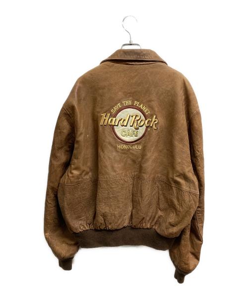 Hard Rock cafe（ハードロックカフェ）Hard Rock cafe (ハードロックカフェ) レザージャケット ブラウン サイズ:XXLの古着・服飾アイテム