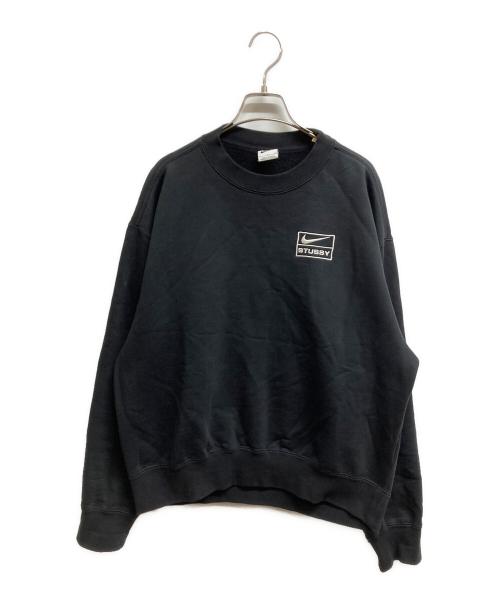NIKE（ナイキ）NIKE (ナイキ) stussy (ステューシー) Wash Crew Fleece ブラック サイズ:Sの古着・服飾アイテム
