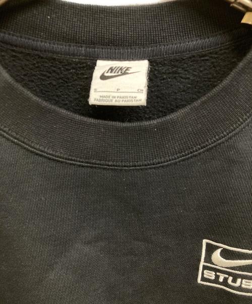 NIKE（ナイキ）NIKE (ナイキ) stussy (ステューシー) Wash Crew Fleece ブラック サイズ:Sの古着・服飾アイテム