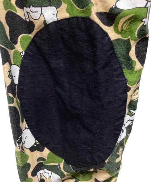 A BATHING APE（ア ベイシング エイプ）A BATHING APE (ア ベイシング エイプ) PEANUTS (ピーナッツ) ワンポイントABCカモオックスフォードBDシャツ グリーン サイズ:Lの古着・服飾アイテム