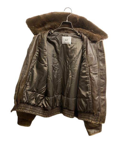 SLY（スライ）SLY (スライ) VINTAGE F／LEATHER S／ブルゾン ブラック サイズ:Freeの古着・服飾アイテム