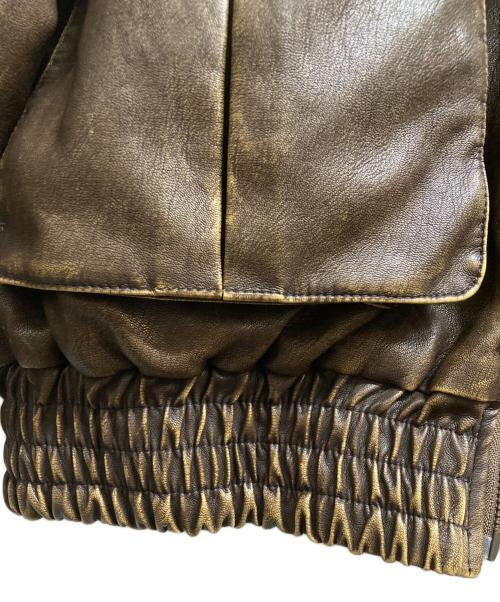 SLY（スライ）SLY (スライ) VINTAGE F／LEATHER S／ブルゾン ブラック サイズ:Freeの古着・服飾アイテム