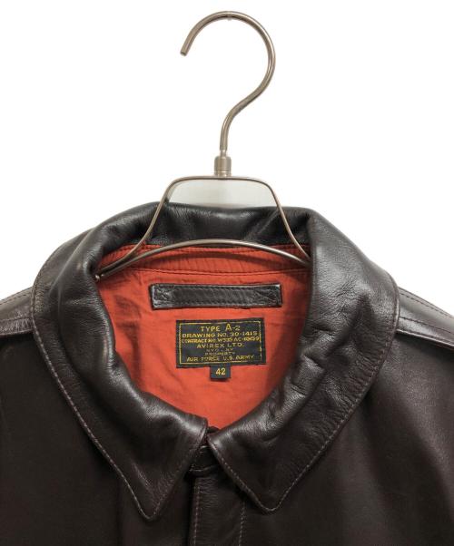 AVIREX（アヴィレックス）AVIREX (アヴィレックス) A-2 PLANE FLIGHTJACKET ブラウン サイズ:42の古着・服飾アイテム
