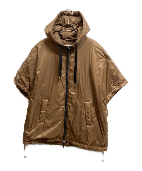 MaxMara（マックスマーラ）MaxMara (マックスマーラ) フーデッドダウンポンチョ ブラウン サイズ:Sの古着・服飾アイテム