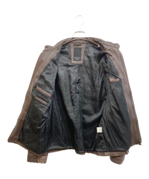 SELECTED（セレクテッド）SELECTED (セレクテッド) レザージャケット ブラウン サイズ:180/104Ａの古着・服飾アイテム