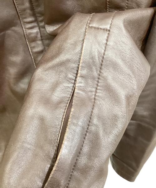 SELECTED（セレクテッド）SELECTED (セレクテッド) レザージャケット ブラウン サイズ:180/104Ａの古着・服飾アイテム