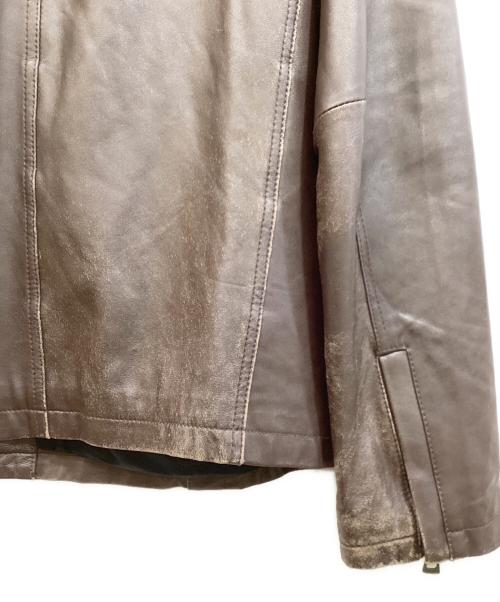 SELECTED（セレクテッド）SELECTED (セレクテッド) レザージャケット ブラウン サイズ:180/104Ａの古着・服飾アイテム