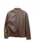 SELECTED (セレクテッド) レザージャケット ブラウン サイズ:180/104Ａ：8000円