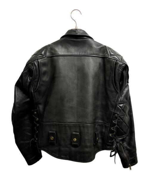 KADOYA（カドヤ）KADOYA (カドヤ) ダブルライダースジャケット ブラック サイズ:Lの古着・服飾アイテム