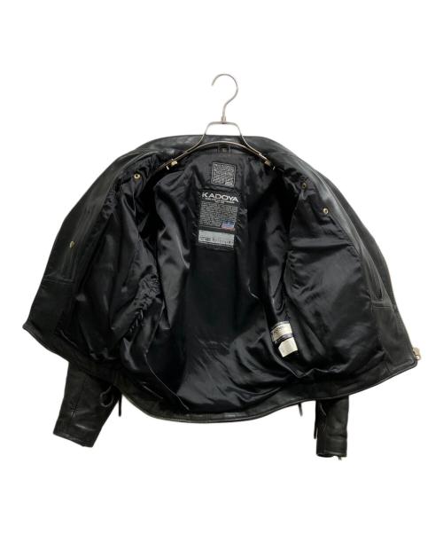 KADOYA（カドヤ）KADOYA (カドヤ) ダブルライダースジャケット ブラック サイズ:Lの古着・服飾アイテム