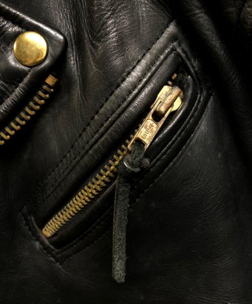 KADOYA（カドヤ）KADOYA (カドヤ) ダブルライダースジャケット ブラック サイズ:Lの古着・服飾アイテム