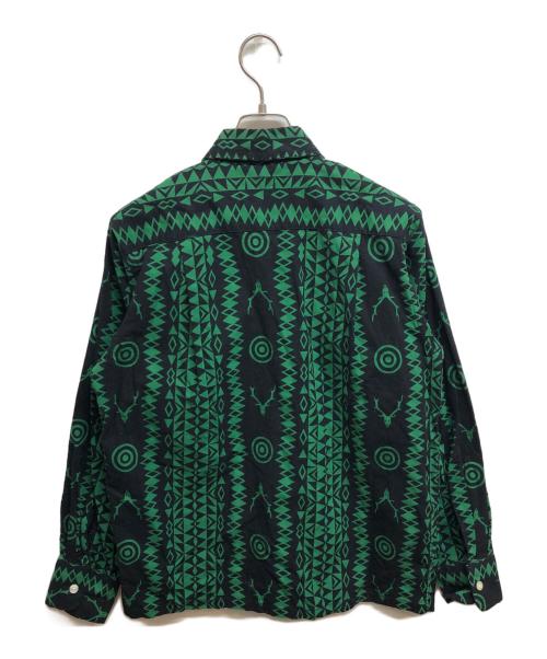 South2 West8（サウスツー ウエストエイト）south2 west8 (サウスツー ウエストエイト) BEAMS BOY (ビームスボーイ) 総柄シャツ グリーン サイズ:2の古着・服飾アイテム