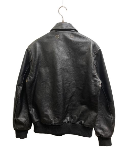 uaboni（ユアボニ）uaboni (ユアボニ) A-2 レザージャケット ブラック サイズ:48の古着・服飾アイテム