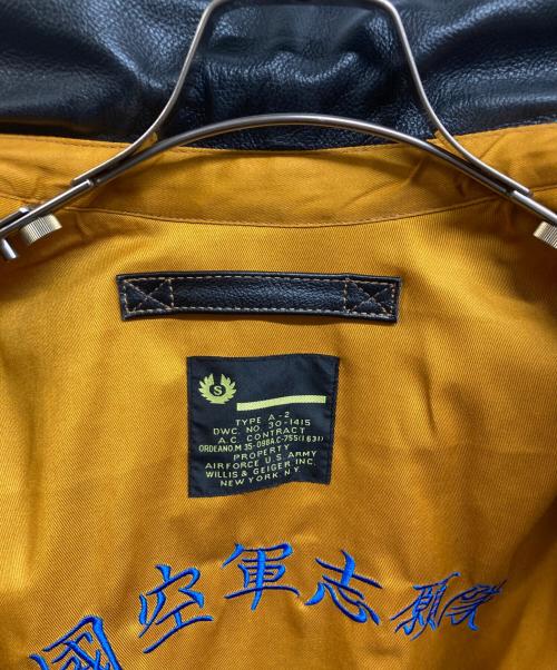 uaboni（ユアボニ）uaboni (ユアボニ) A-2 レザージャケット ブラック サイズ:48の古着・服飾アイテム