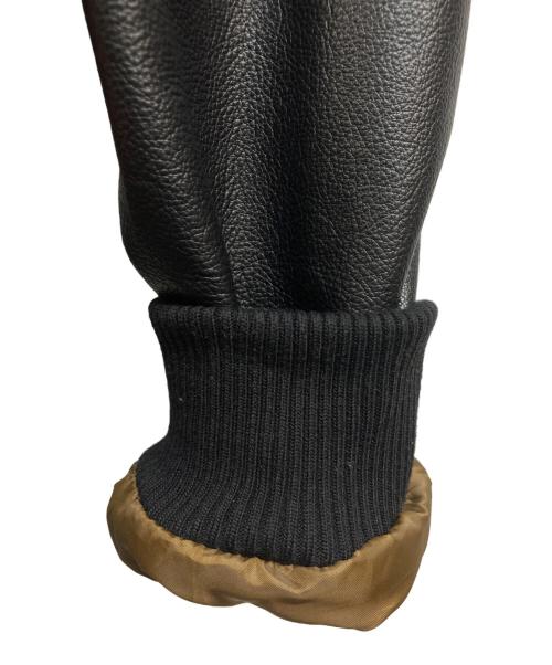 uaboni（ユアボニ）uaboni (ユアボニ) A-2 レザージャケット ブラック サイズ:48の古着・服飾アイテム