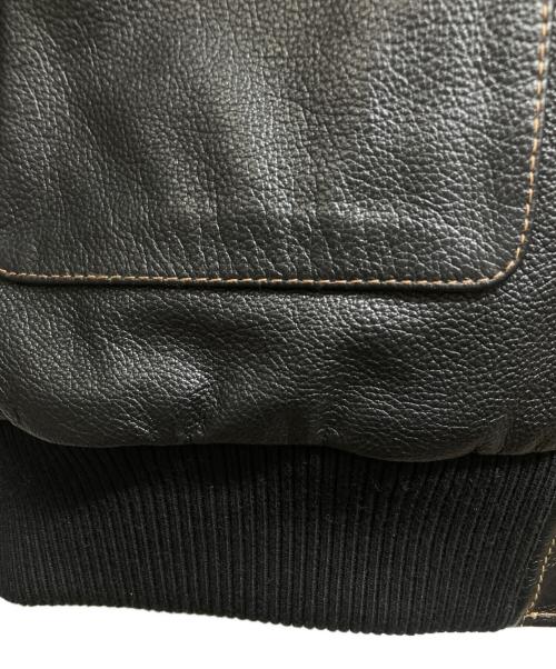 uaboni（ユアボニ）uaboni (ユアボニ) A-2 レザージャケット ブラック サイズ:48の古着・服飾アイテム