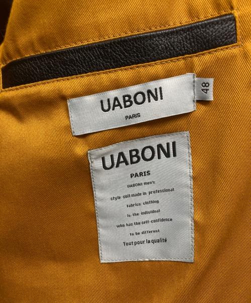 uaboni（ユアボニ）uaboni (ユアボニ) A-2 レザージャケット ブラック サイズ:48の古着・服飾アイテム