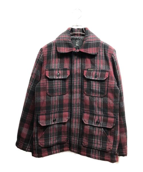 Hysteric Glamour（ヒステリックグラマー）Hysteric Glamour (ヒステリックグラマー) 中綿シャツジャケット レッド サイズ:Lの古着・服飾アイテム