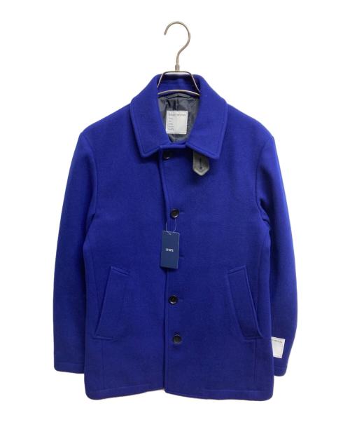 SHIPS（シップス）SHIPS (シップス) スーパー120'S メルトン シングル ピーコート ブルー サイズ:S 未使用品の古着・服飾アイテム