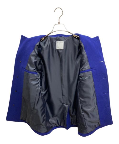 SHIPS（シップス）SHIPS (シップス) スーパー120'S メルトン シングル ピーコート ブルー サイズ:S 未使用品の古着・服飾アイテム