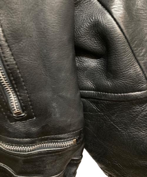 echtes leder（エヒテス レーダァ）echtes leder (エヒテス レーダァ) ライダースジャケット ブラック サイズ:46の古着・服飾アイテム