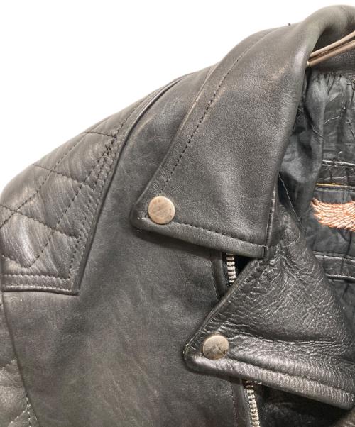 echtes leder（エヒテス レーダァ）echtes leder (エヒテス レーダァ) ライダースジャケット ブラック サイズ:46の古着・服飾アイテム