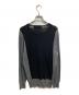 NEIL BARRETT (ニールバレット) バイカラー スリムフィット プルオーバー レーヨンニット ブラック サイズ:M：8000円