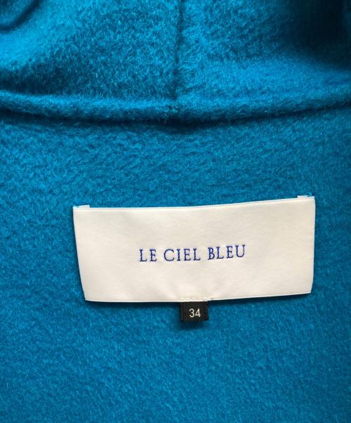 LE CIEL BLEU（ルシェルブルー）LE CIEL BLEU (ルシェルブルー) フーデッドオーバーコート ブルー サイズ:34の古着・服飾アイテム