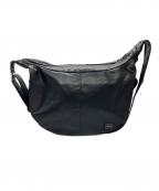 PORTERポーター）の古着「レザーショルダーバッグ」｜ブラック