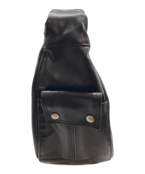 PORTER（ポーター）PORTER (ポーター) レザーショルダーバッグ ブラックの古着・服飾アイテム