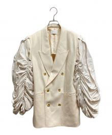 STUMBLY（スタンブリ―）の古着「Detachable Sheer Sleeve Jacket」｜ベージュ