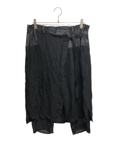 YOHJI YAMAMOTO（ヨウジヤマモト）YOHJI YAMAMOTO (ヨウジヤマモト) 14ss RAP PANTS ブラック サイズ:3の古着・服飾アイテム