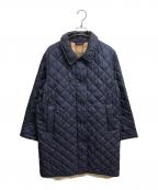 MACKINTOSH LONDONマッキントッシュ ロンドン）の古着「キルティングタフタフーデットコート」｜ネイビー