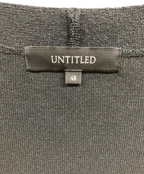 UNTITLED（アンタイトル）UNTITLED (アンタイトル) ドライタッチ ボタンレスニットカーディガン ブラック サイズ:48の古着・服飾アイテム