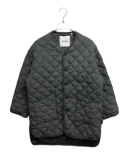 Gymphlex（ジムフレックス）Gymphlex (ジムフレックス) キルティングダウン カラーレスコート グレー サイズ:14の古着・服飾アイテム