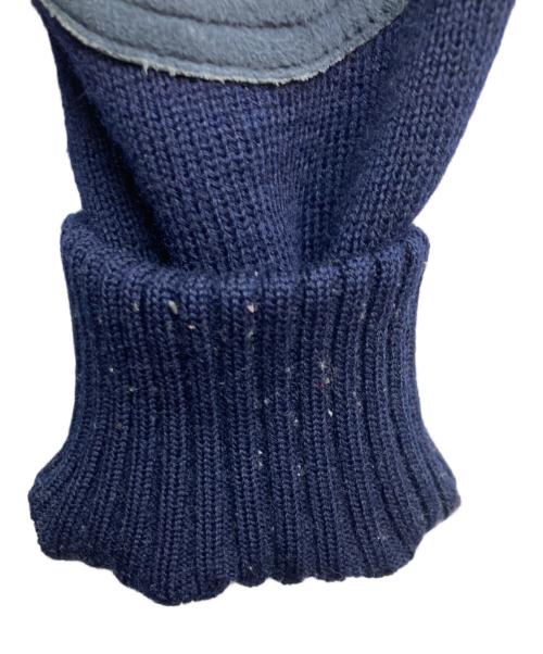 Burberry's（バーバリー）Burberry's (バーバリーズ) エルボーパッチ付 ウールニット ネイビー サイズ:42の古着・服飾アイテム