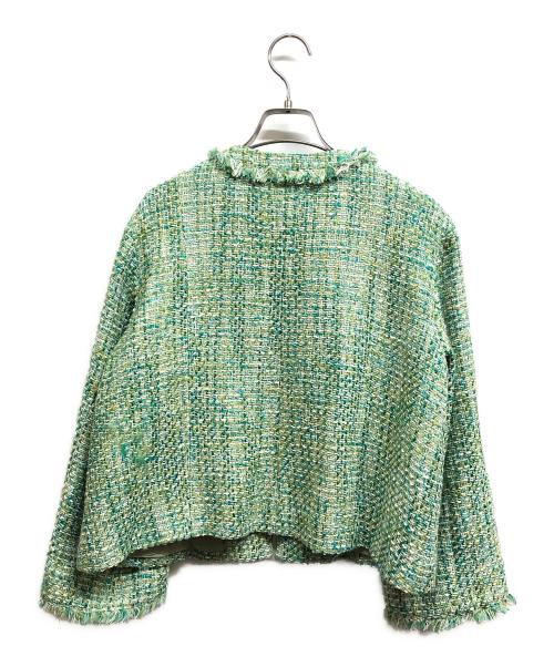 ReFLEcT（リフレクト）Reflect (リフレクト) ファンシーツイードジャケット グリーン サイズ:M 未使用品の古着・服飾アイテム