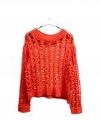 editionエディション）の古着「ベビーアルパカ クルーネックニットプルオーバー」｜レッド