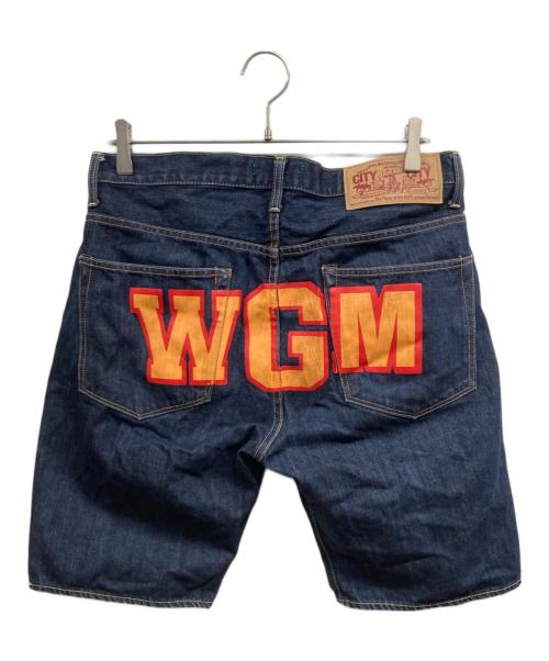 A BATHING APE（ア ベイシング エイプ）A BATHING APE (ア ベイシング エイプ) シャークデザイン ハーフデニムパンツ インディゴ サイズ:Mの古着・服飾アイテム