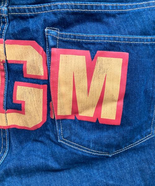 A BATHING APE（ア ベイシング エイプ）A BATHING APE (ア ベイシング エイプ) シャークデザイン ハーフデニムパンツ インディゴ サイズ:Mの古着・服飾アイテム