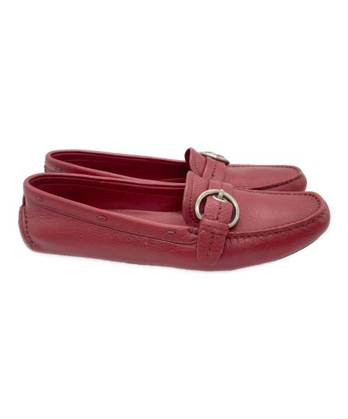 PRADA（プラダ）PRADA (プラダ) ドライビングローファーシューズ レッド サイズ:36 1/2の古着・服飾アイテム