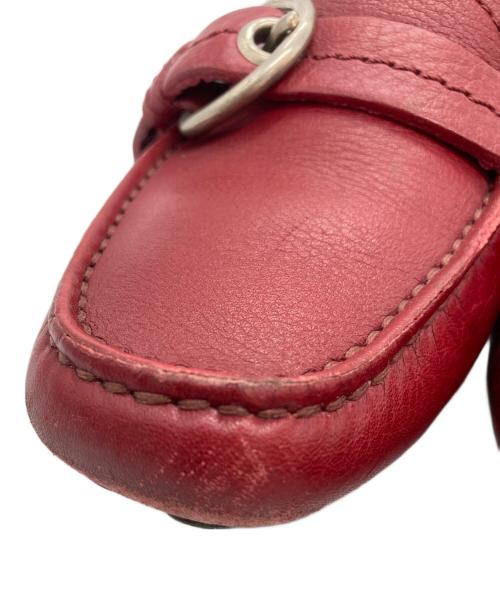 PRADA（プラダ）PRADA (プラダ) ドライビングローファーシューズ レッド サイズ:36 1/2の古着・服飾アイテム