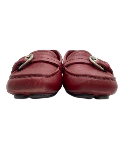 PRADA（プラダ）PRADA (プラダ) ドライビングローファーシューズ レッド サイズ:36 1/2の古着・服飾アイテム