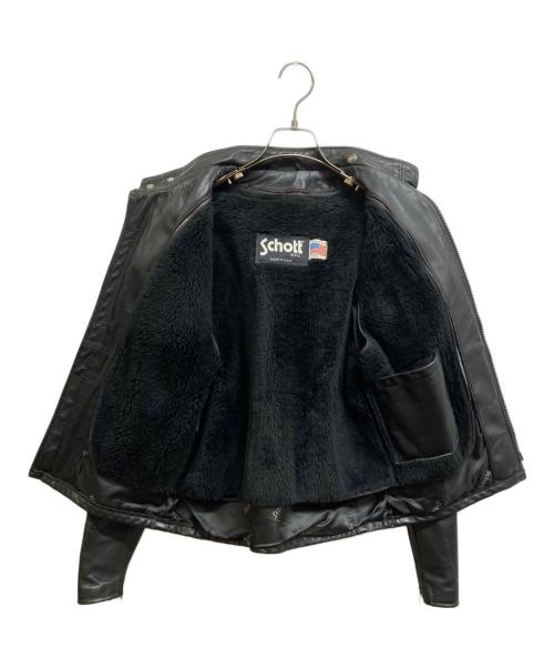 Schott（ショット）Schott (ショット) ライナー付きシングルライダースジャケット ブラック サイズ:40の古着・服飾アイテム