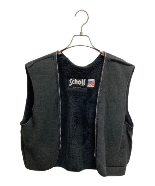 Schott（ショット）Schott (ショット) ライナー付きシングルライダースジャケット ブラック サイズ:40の古着・服飾アイテム