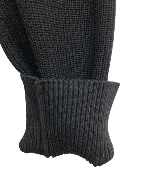 sacai（サカイ）sacai (サカイ) Knit x Satin Cardigan ブラック サイズ:2の古着・服飾アイテム