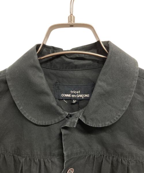 tricot COMME des GARCONS（トリココムデギャルソン）tricot COMME des GARCONS (トリココムデギャルソン) ラウンドカラーブラウス ブラック サイズ:Mの古着・服飾アイテム