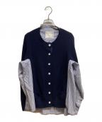 sacaiサカイ）の古着「シャツドッキングカーディガン」｜ネイビー