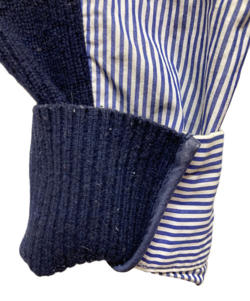 sacai（サカイ）sacai (サカイ) シャツドッキングカーディガン ネイビー サイズ:2の古着・服飾アイテム