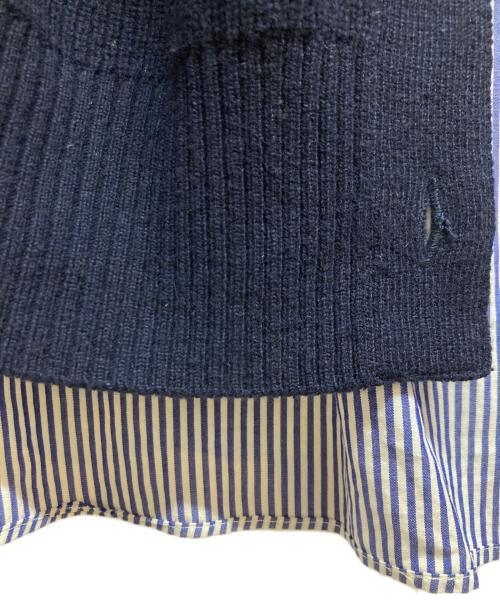 sacai（サカイ）sacai (サカイ) シャツドッキングカーディガン ネイビー サイズ:2の古着・服飾アイテム